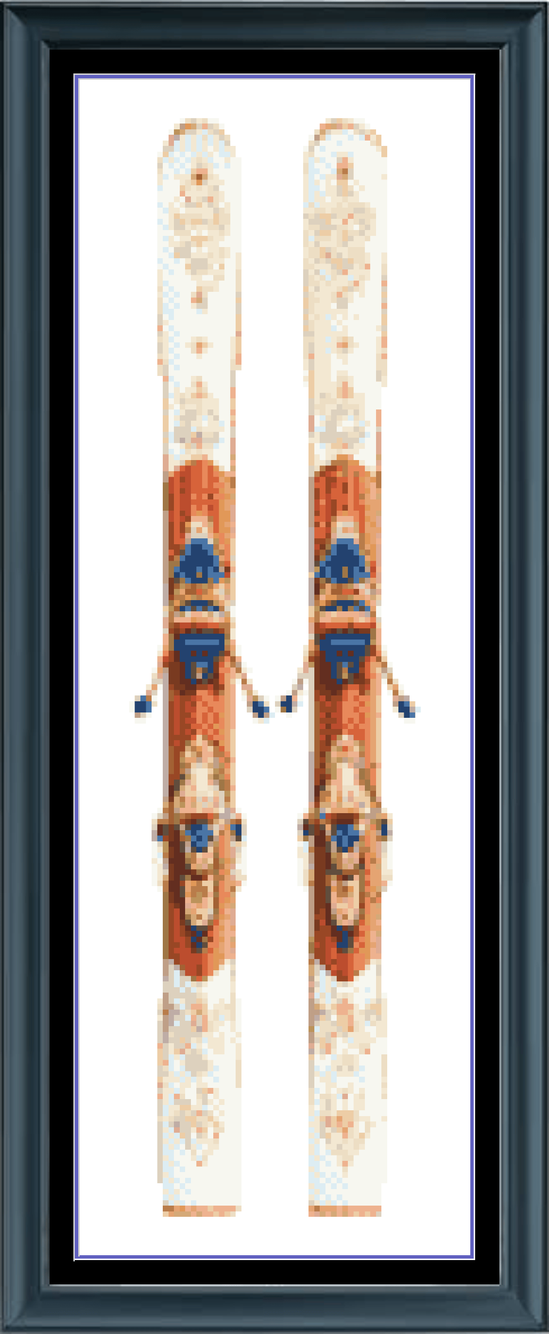 Stitching Jules Design Cross Stitch Pattern Nordic Skis Winter Sport Counted Cross-Stitch Pattern (Digital Download)